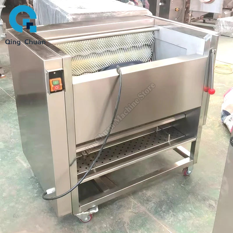 Potato Peeling Cleaning Machine Commercial Radish Brush Clean Machine Stainless Steel Carrot Washing Lotus Root Peel Machine