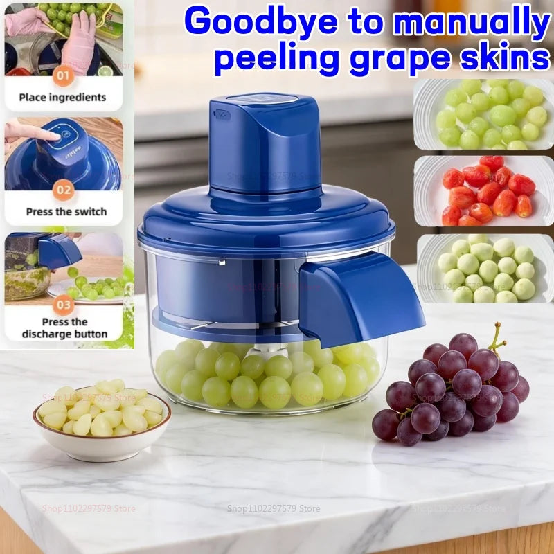 Household Rechargeable Fruit Kitchen Tool, Automatic Grape Peeler,Effortless Peeling,Electric Garlic Peeler,Smart Fruit Machine