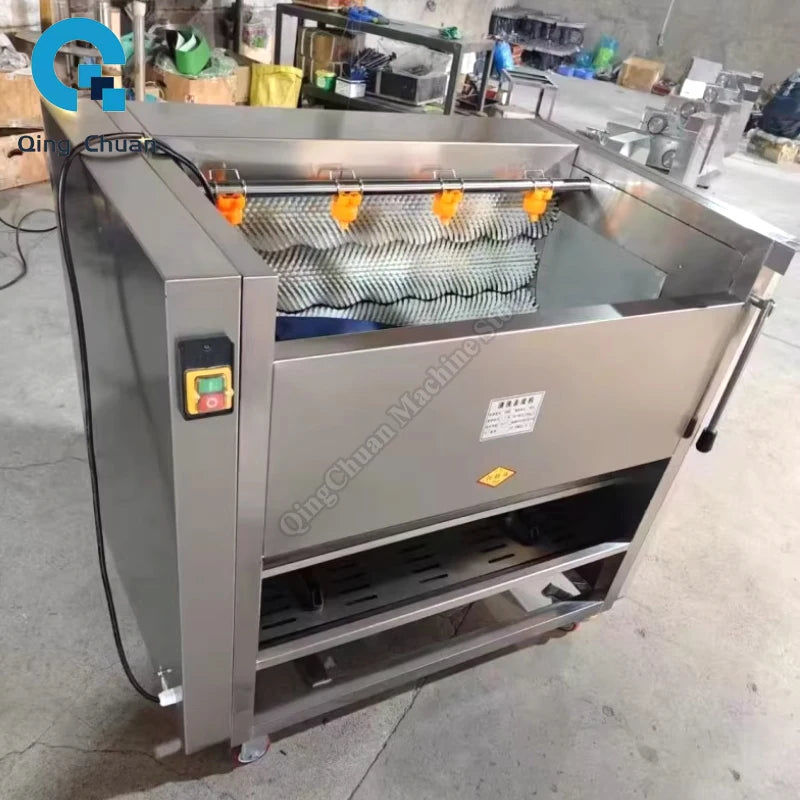 Potato Peeling Cleaning Machine Commercial Radish Brush Clean Machine Stainless Steel Carrot Washing Lotus Root Peel Machine